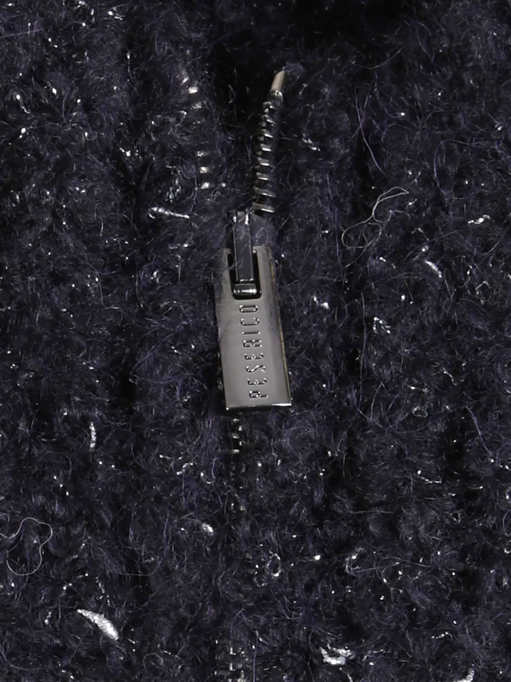 Peserico Opengewerkte trui met rits Zwart