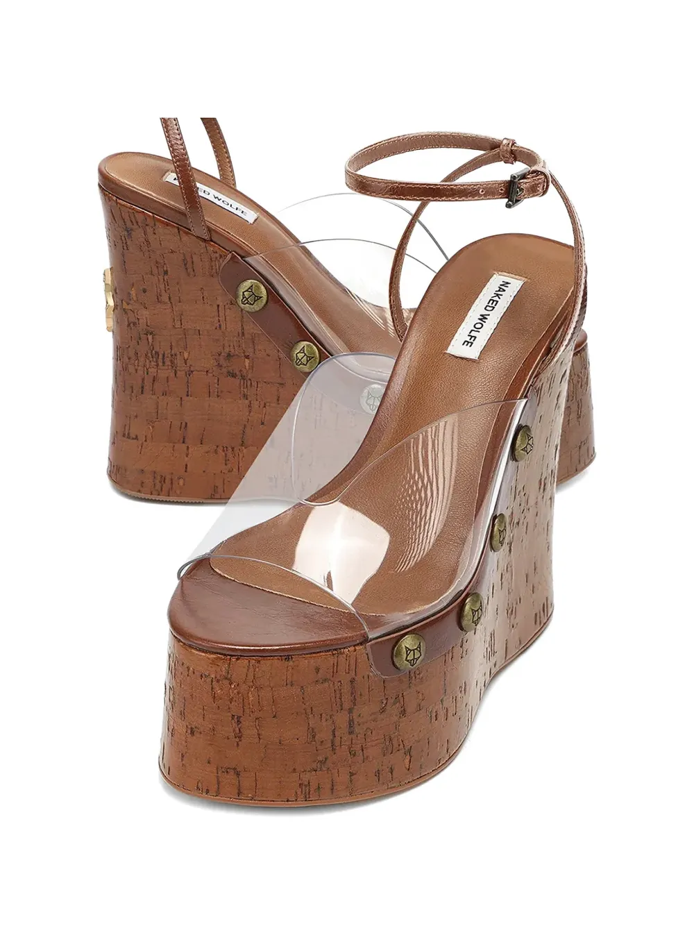 NAKED WOLFE Tiger Lilly platform sandals Wit