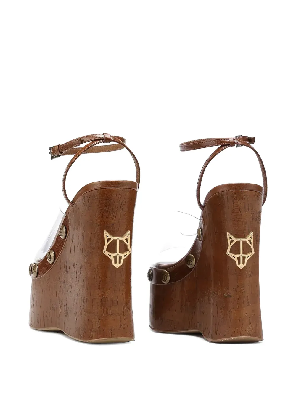 NAKED WOLFE Tiger Lilly platform sandals Wit