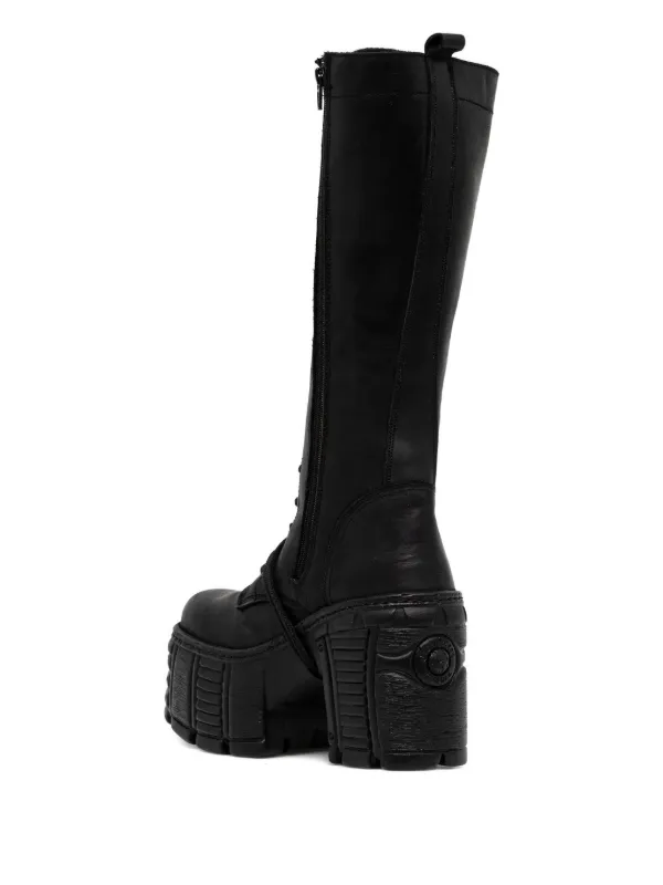 NEW ROCK 120mm lace-up Platform Boots | Black | FARFETCH