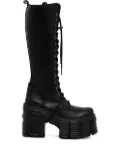 NEW ROCK 120mm lace-up platform boots - Black