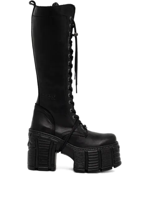 NEW ROCK 120mm lace-up platform boots