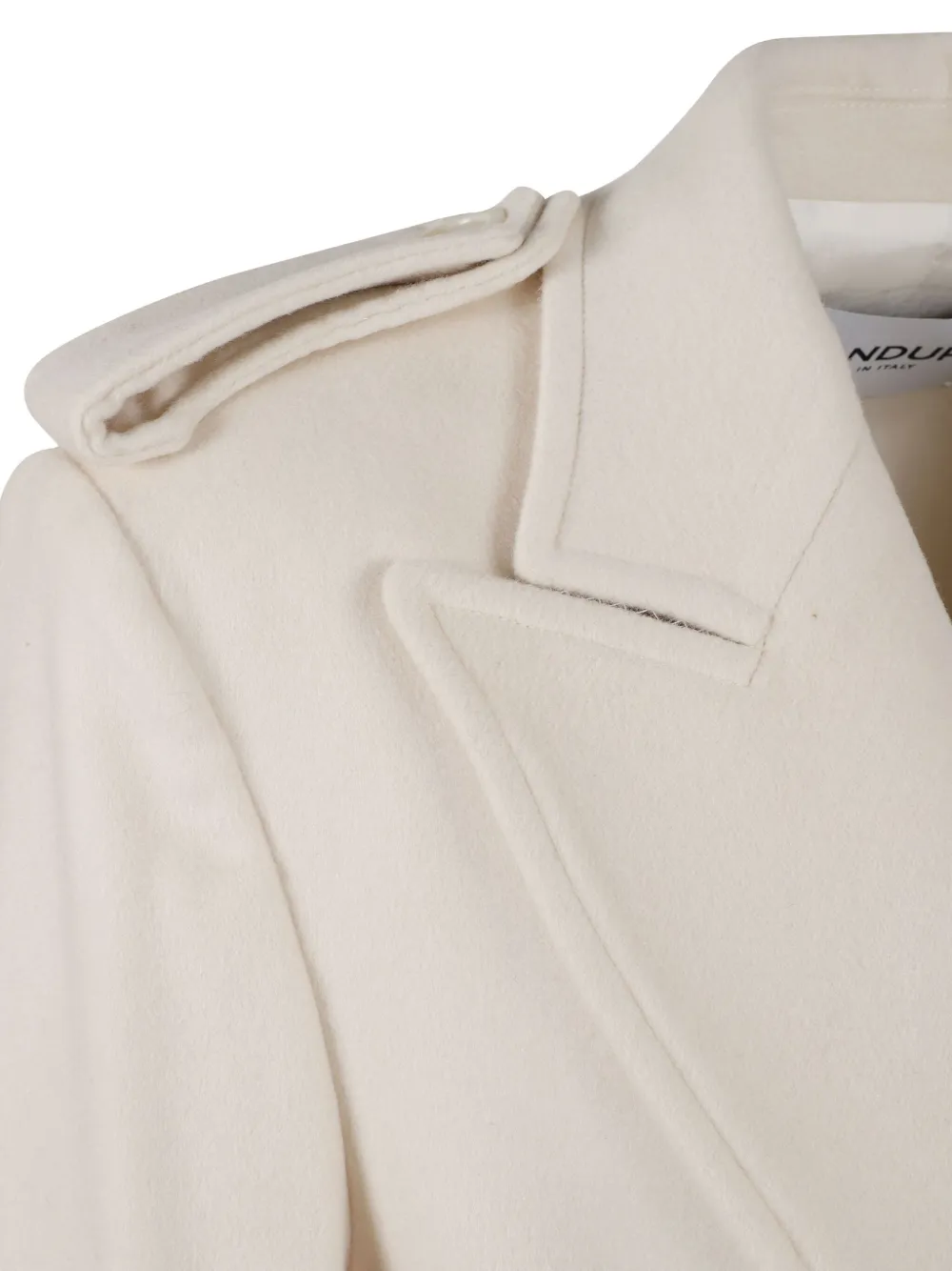 DONDUP Jas met ceintuur en epauletten Beige