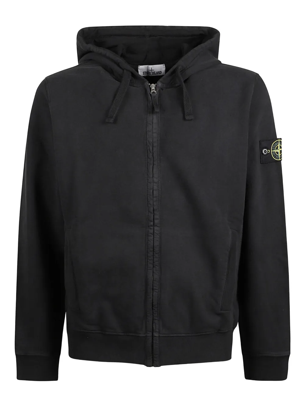 Stone Island suéter tejido con capucha y cierre | negro | Image 1