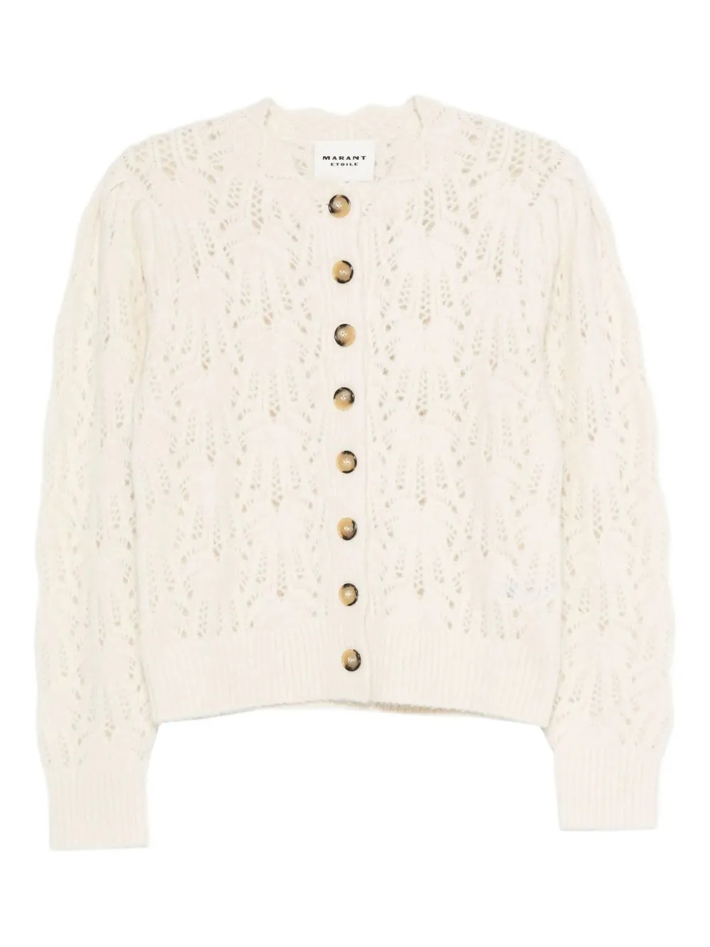 MARANT ÉTOILE buttoned open-knit cardigan | Neutrals | Image 1