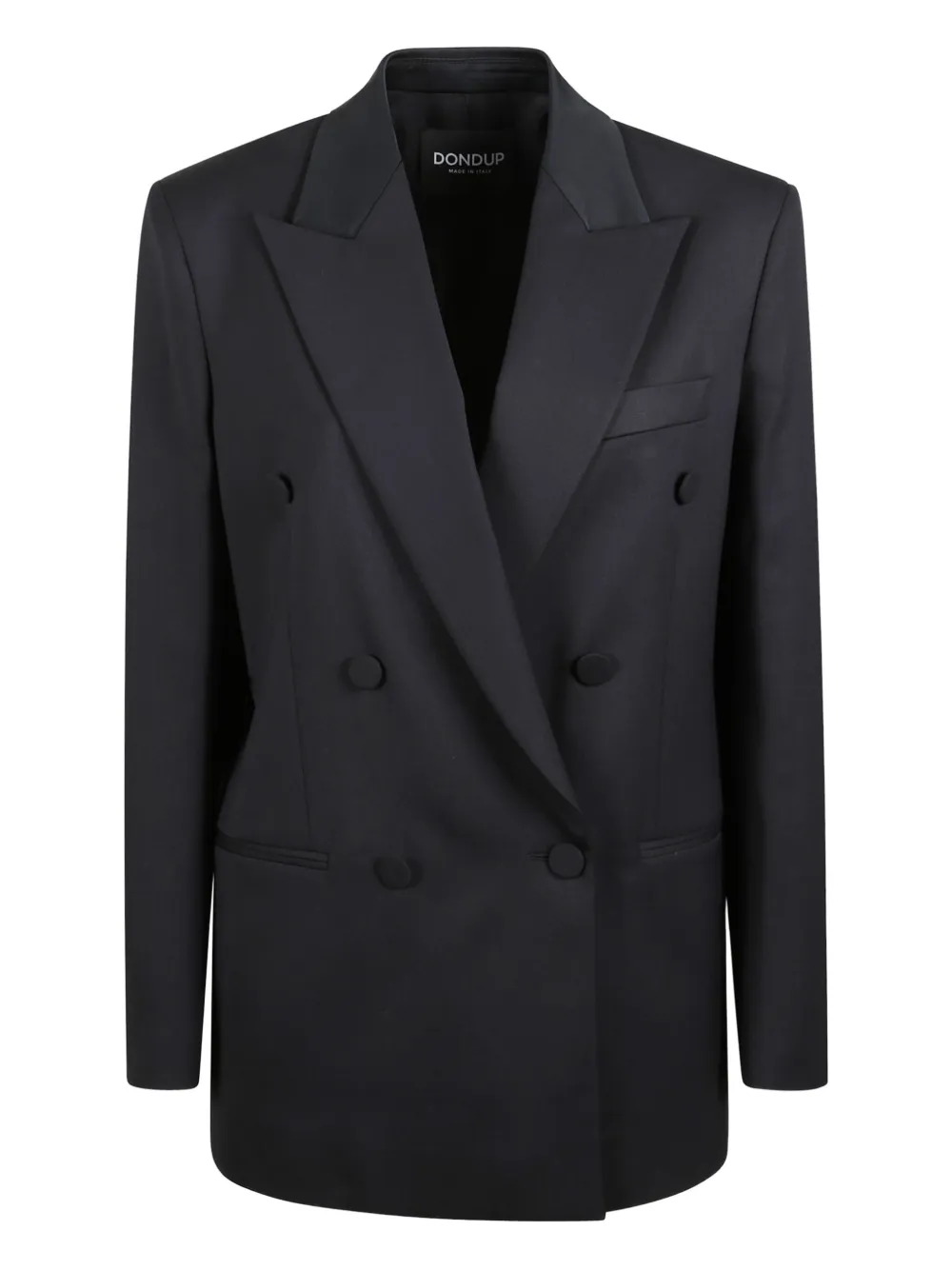 Dondup Double-breasted Blazer In Black