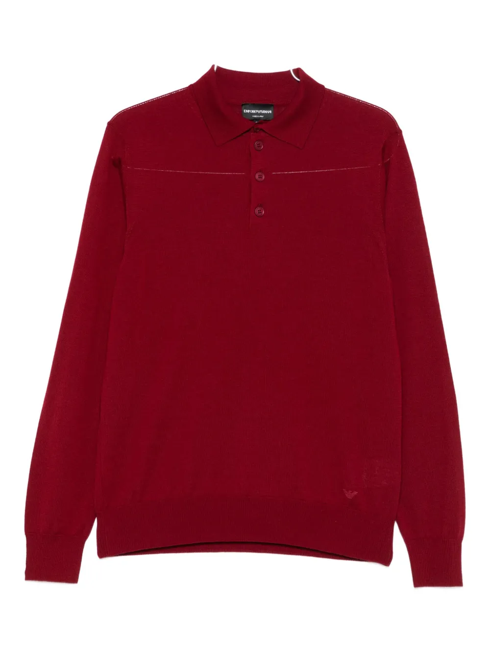 Emporio Armani long-sleeve polo shirt Rood