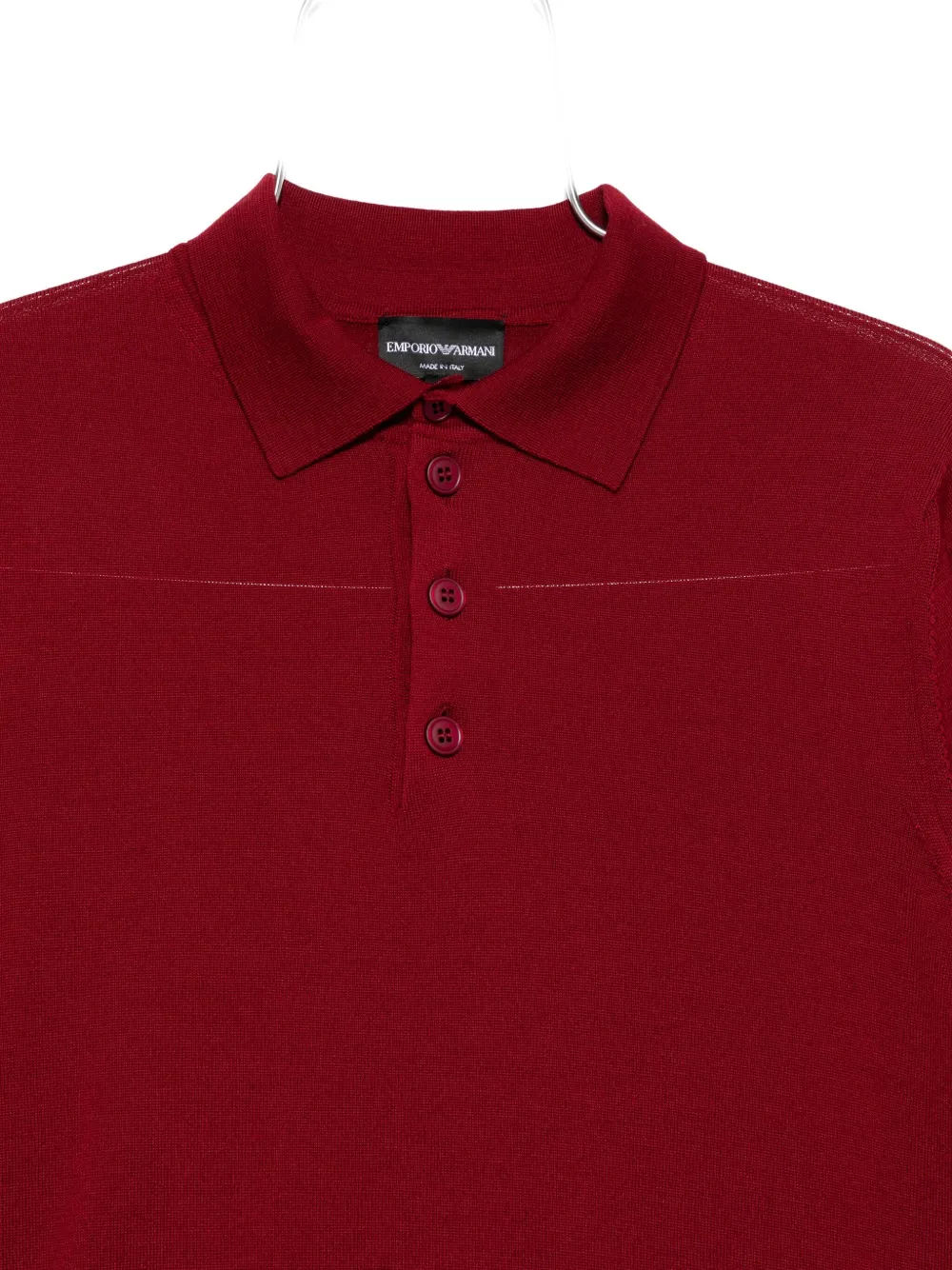 Emporio Armani long-sleeve polo shirt Rood
