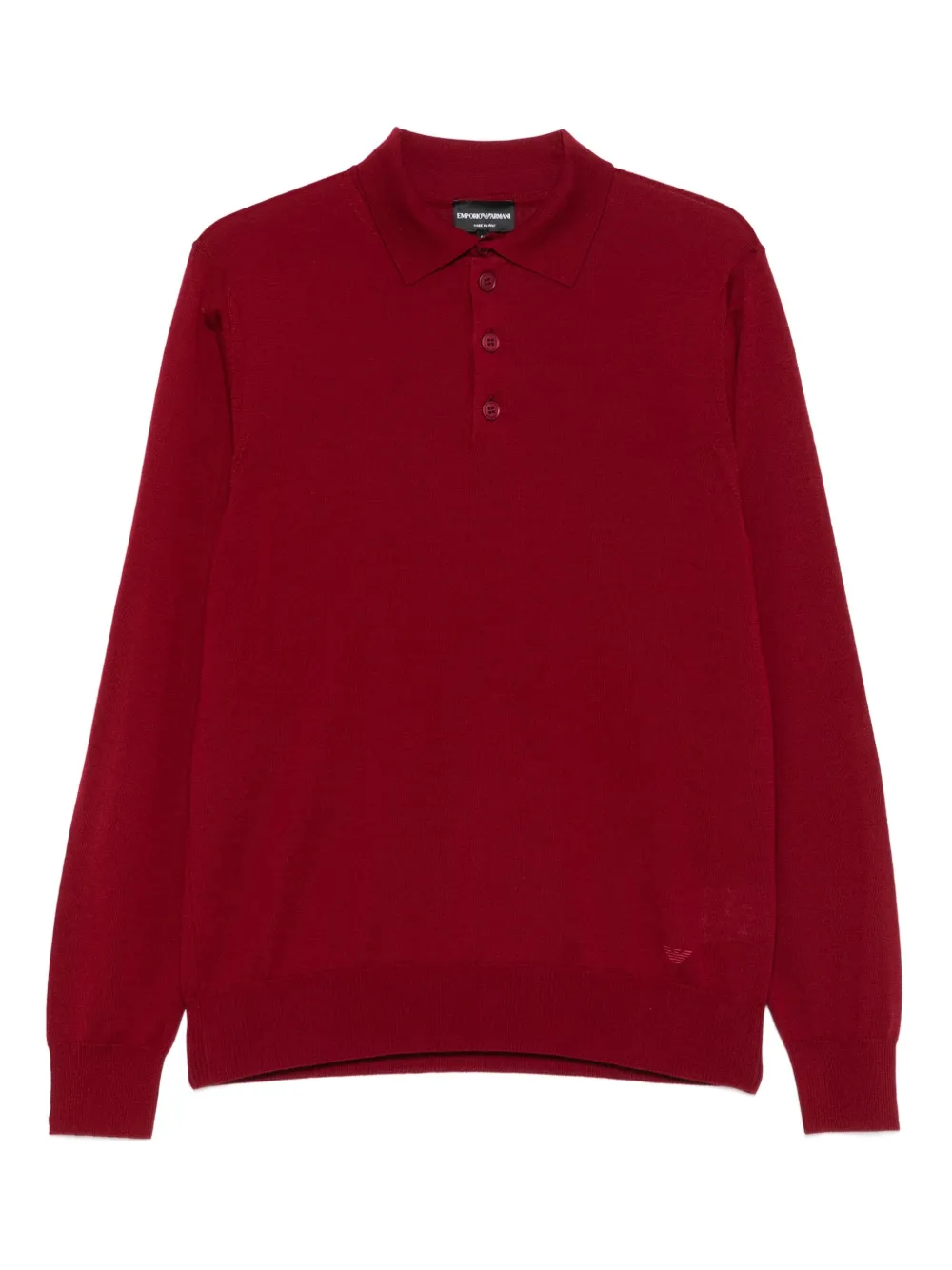 Emporio Armani long-sleeve polo shirt | Red | Image 1