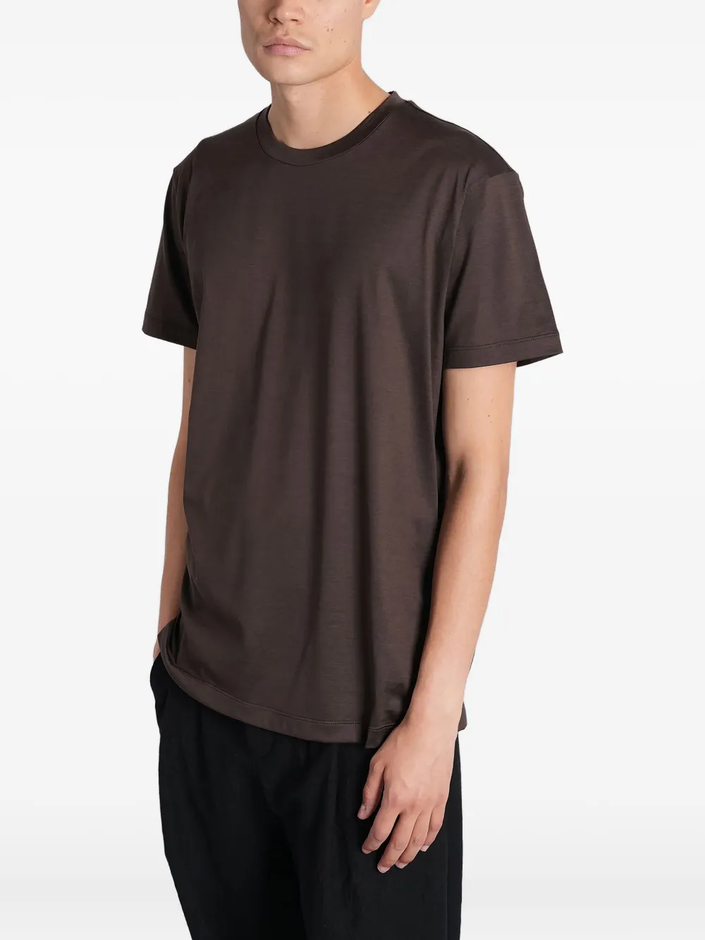 Giorgio Armani Katoenen T-shirt Bruin
