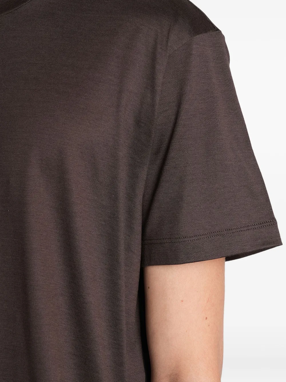 Giorgio Armani Katoenen T-shirt Bruin