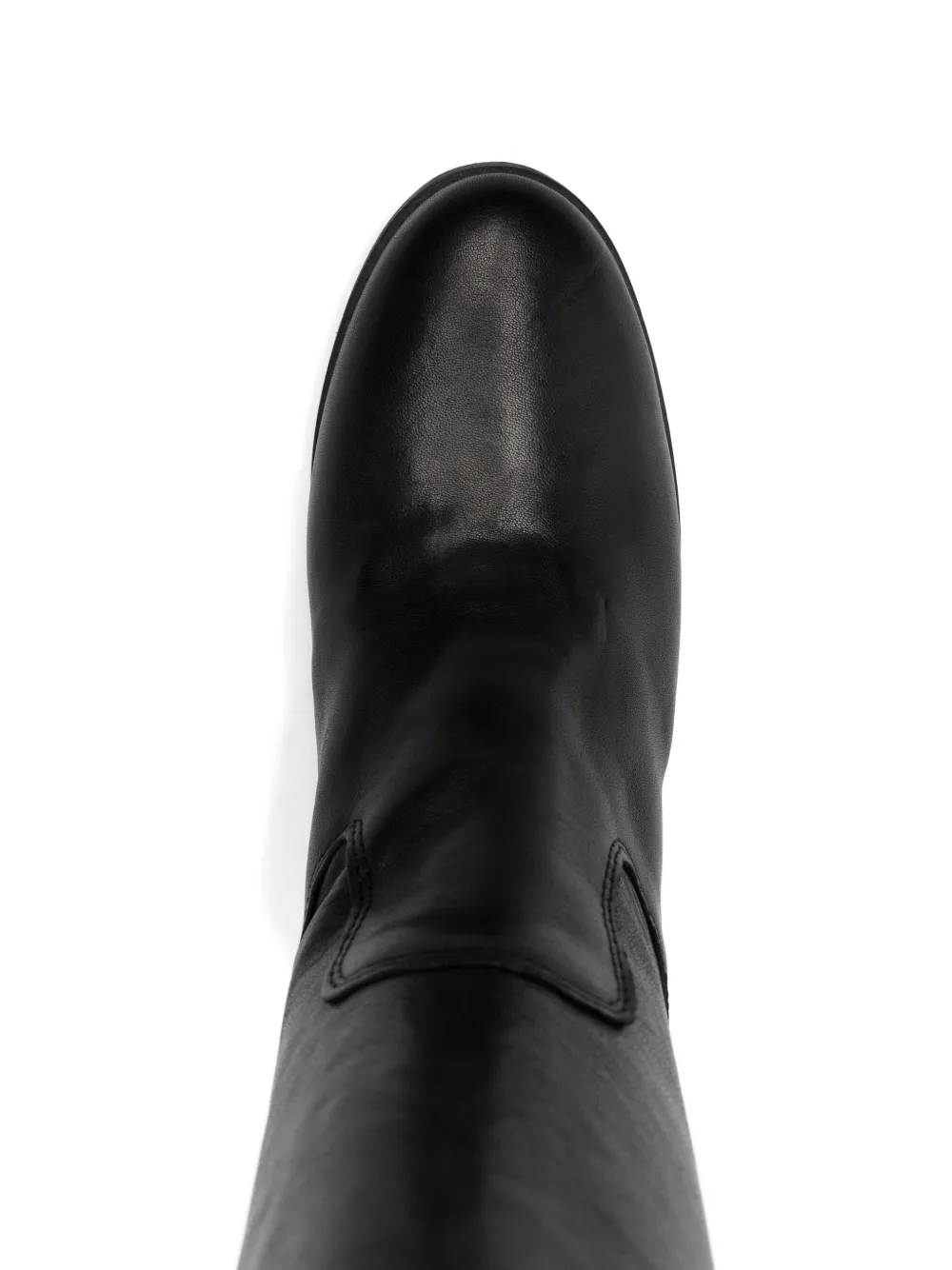 Julie Dee Leather Zip-detail Boots In Black