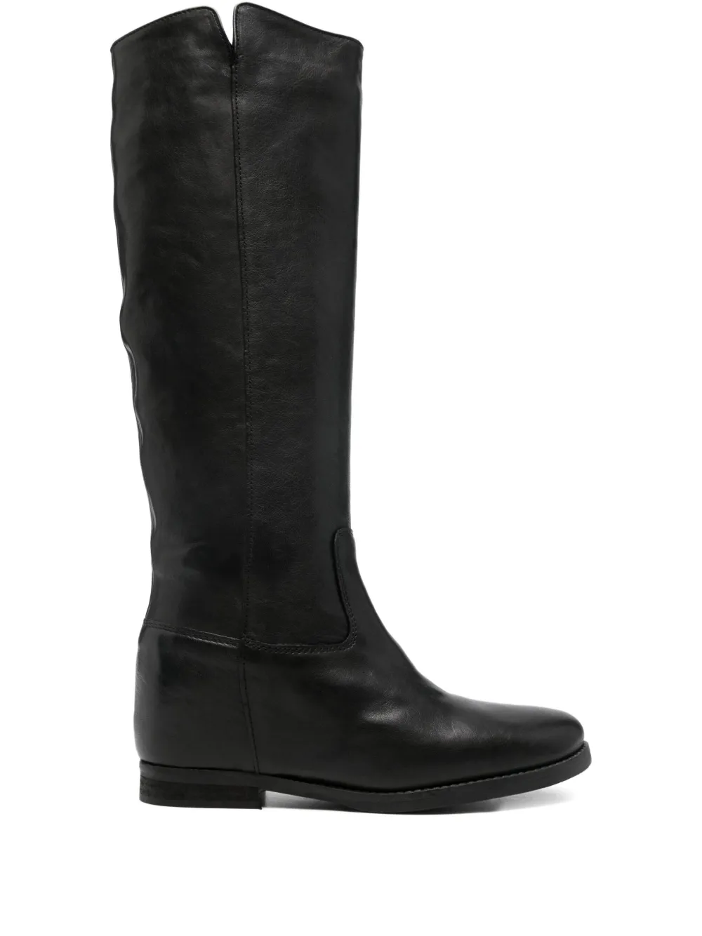 Julie Dee leather zip-detail boots Black