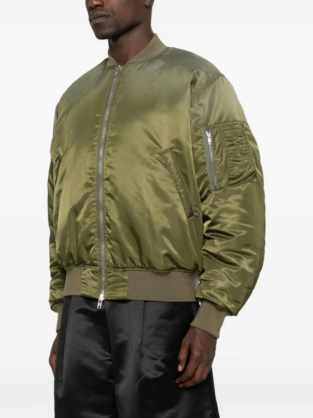 Haikure zip-front bomber jacket Groen