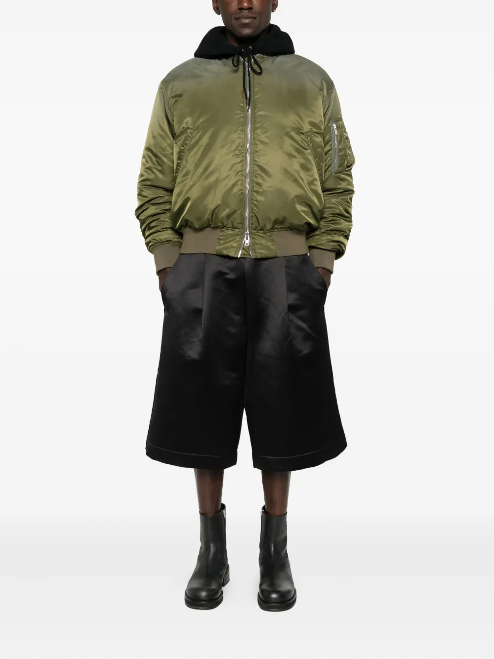 Haikure zip-front bomber jacket Groen