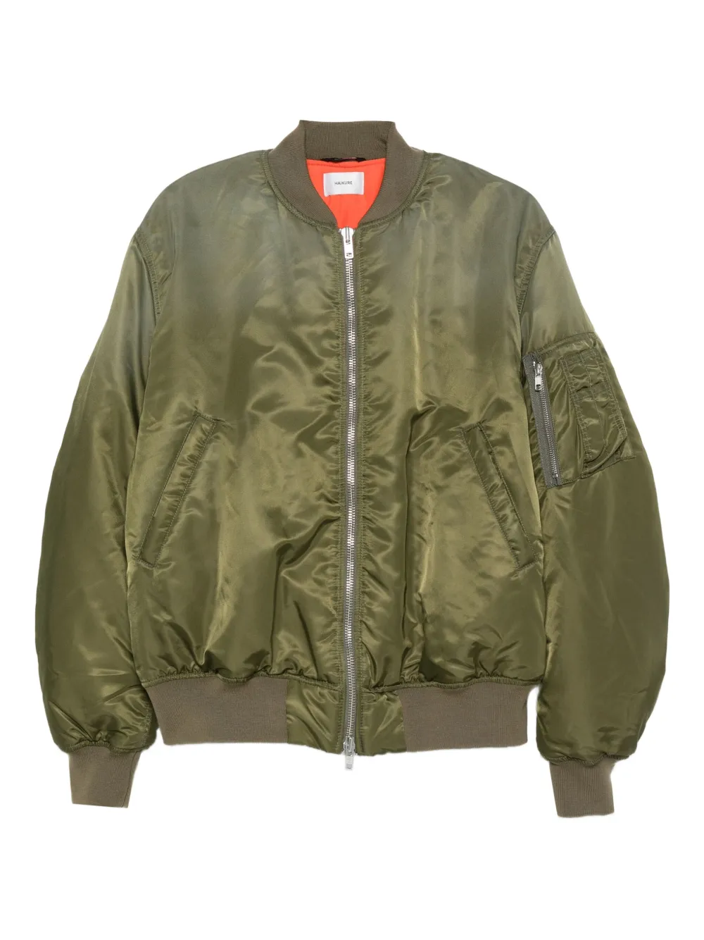 Haikure zip-front bomber jacket Groen