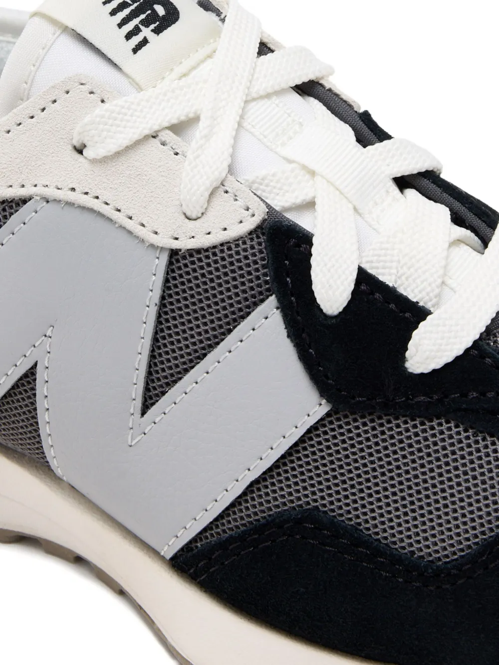 New Balance Kids 327 logo-detail sneakers Rain Clouds Gray and Black (001)
