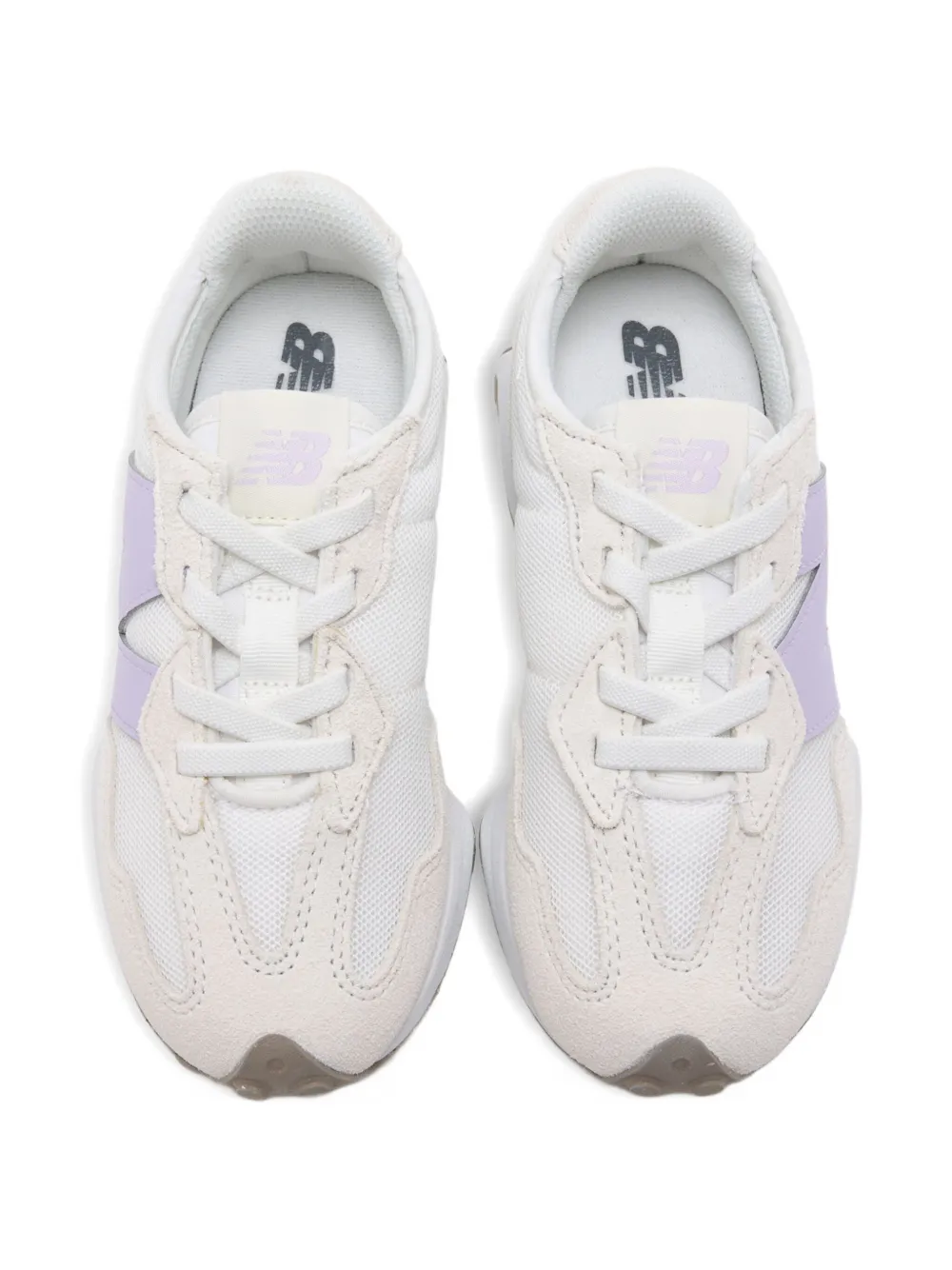New Balance Kids 327 suede-leather sneakers White