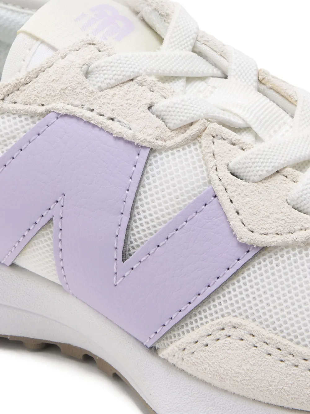 New Balance Kids 327 suède leren sneakers Wit