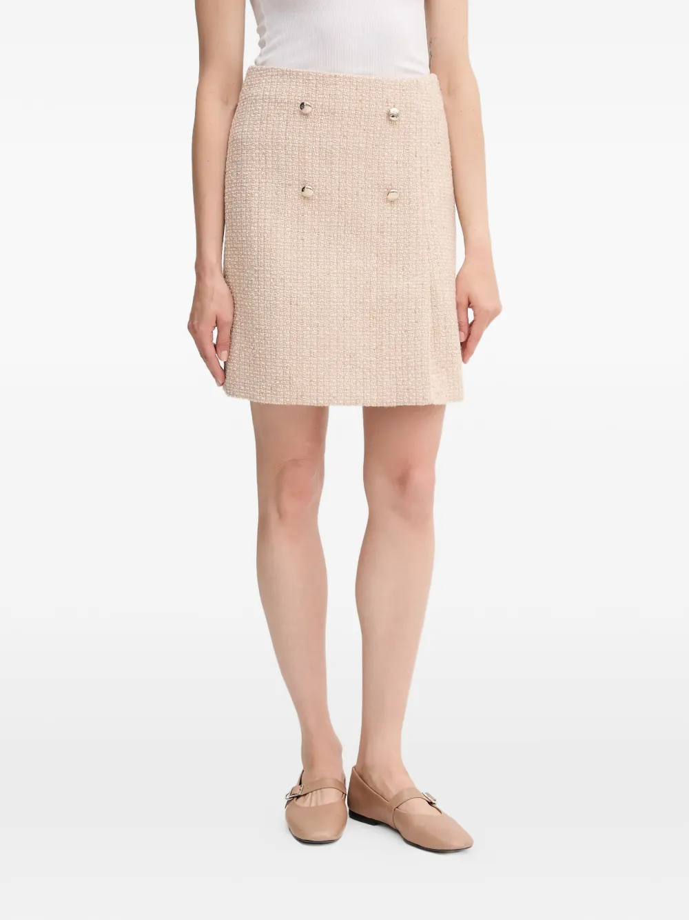 Joop! Saida tweed mini skirt - Toni neutri