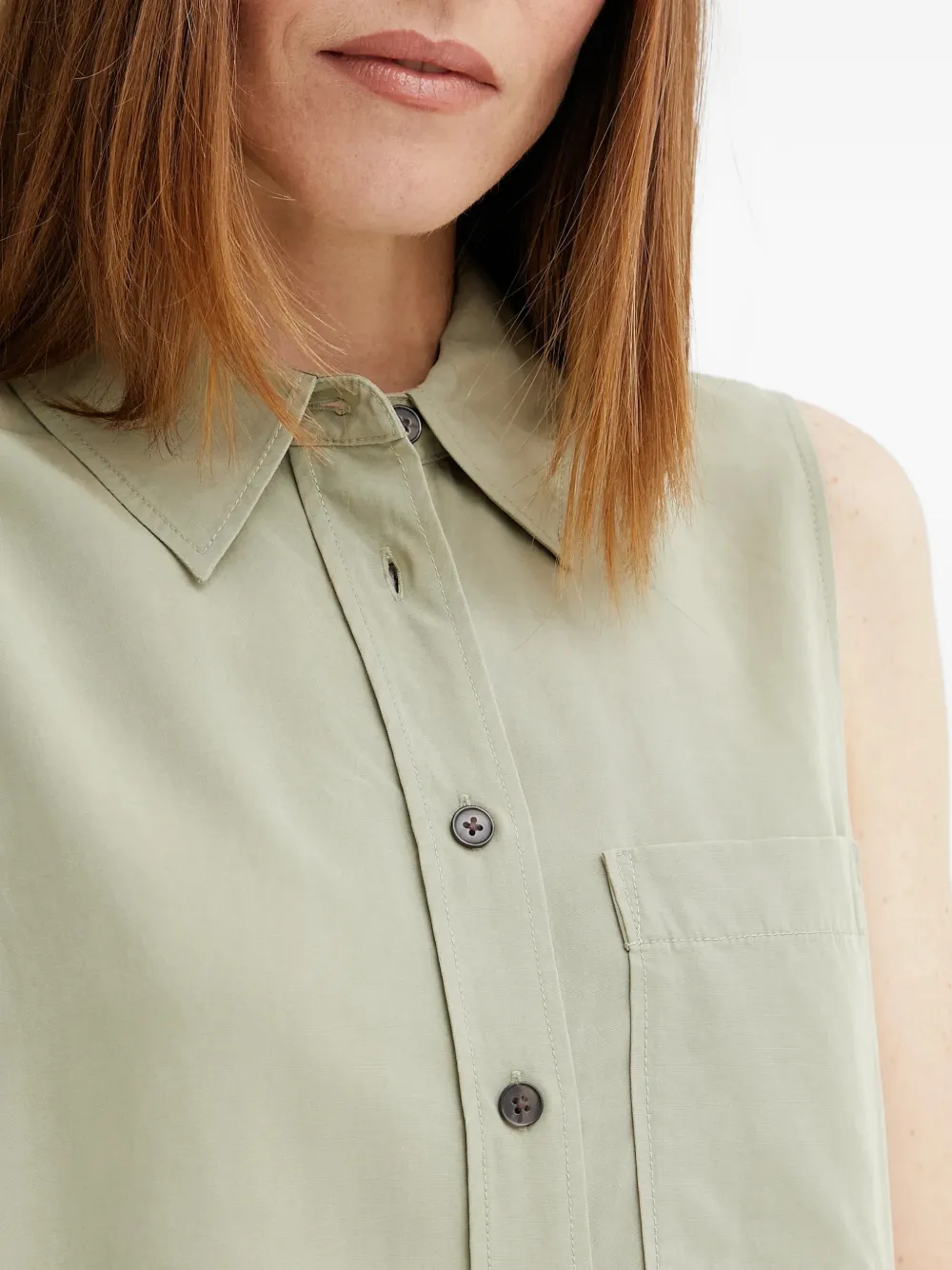 Marc O'Polo Mini-jurk met knoopsluiting Groen