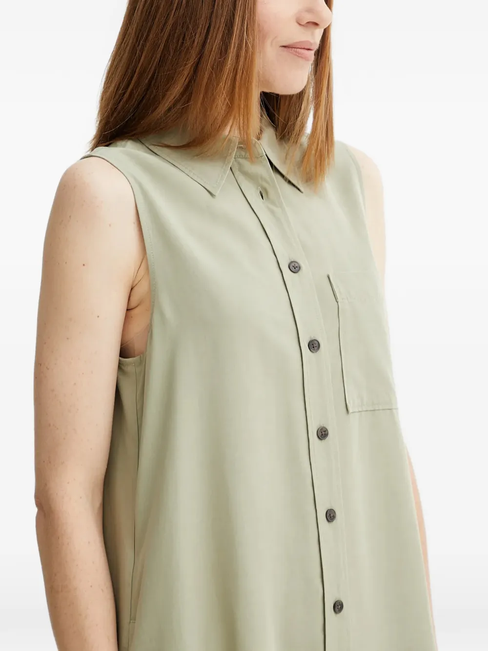 Marc O'Polo Mini-jurk met knoopsluiting Groen