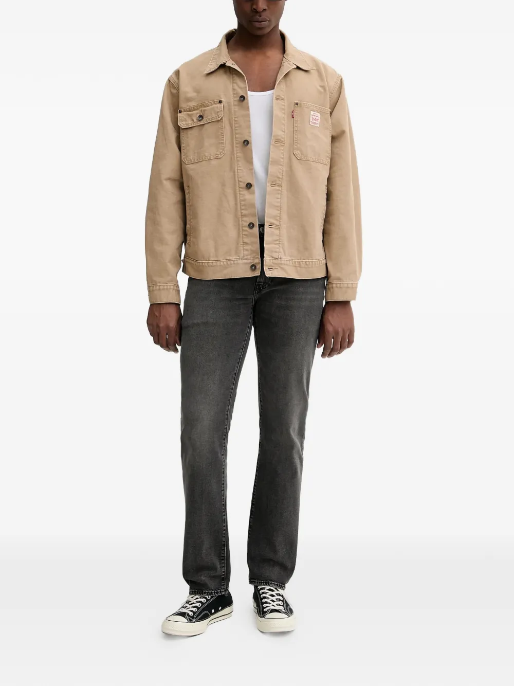 Levi's 514 jeans met riemlussen - Grijs