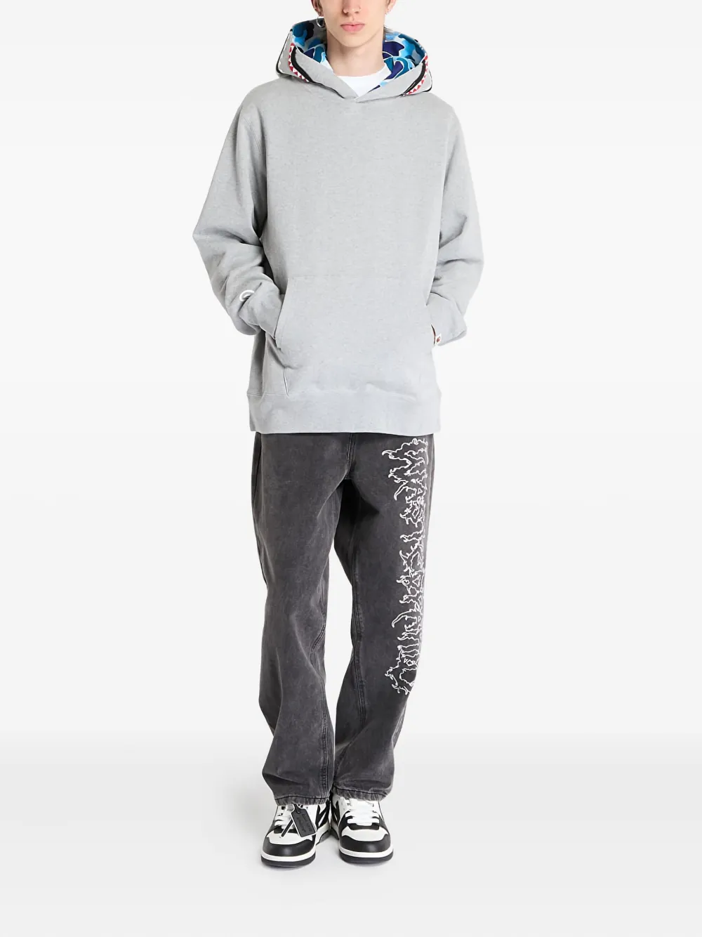 A BATHING APE Hoodie met buidelzak Grijs