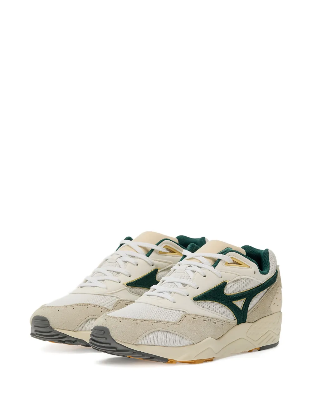Mizuno Contender S suede-panelled lace-up sneakers White