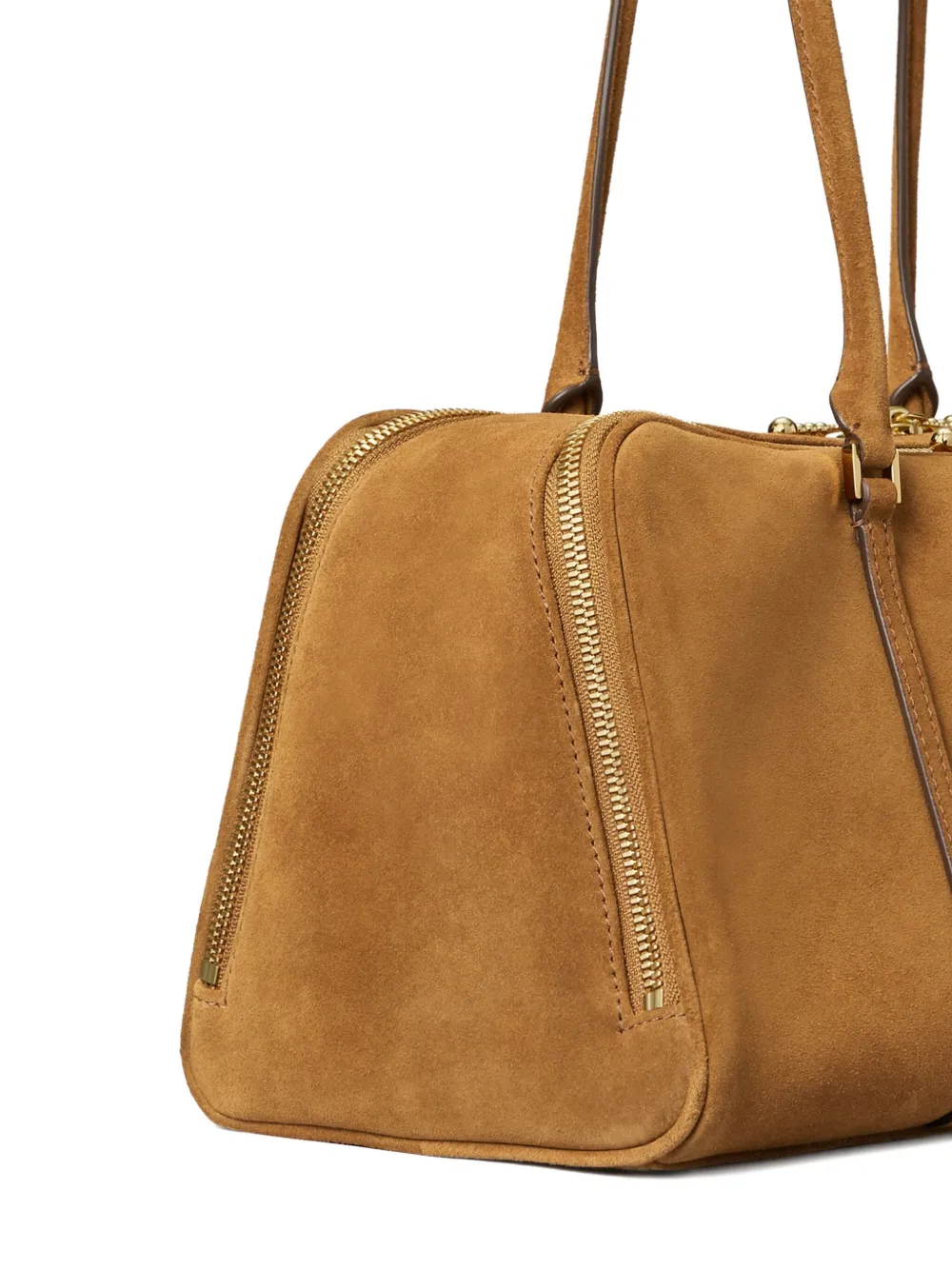 Tory Burch Marshmallow Suede Shoulder Bag In Brown