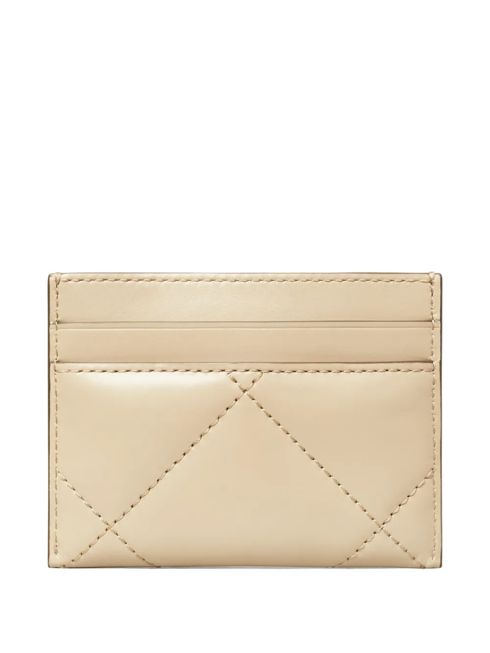 Tory Burch Kira Diamond-quilted Cardholder In Neutral