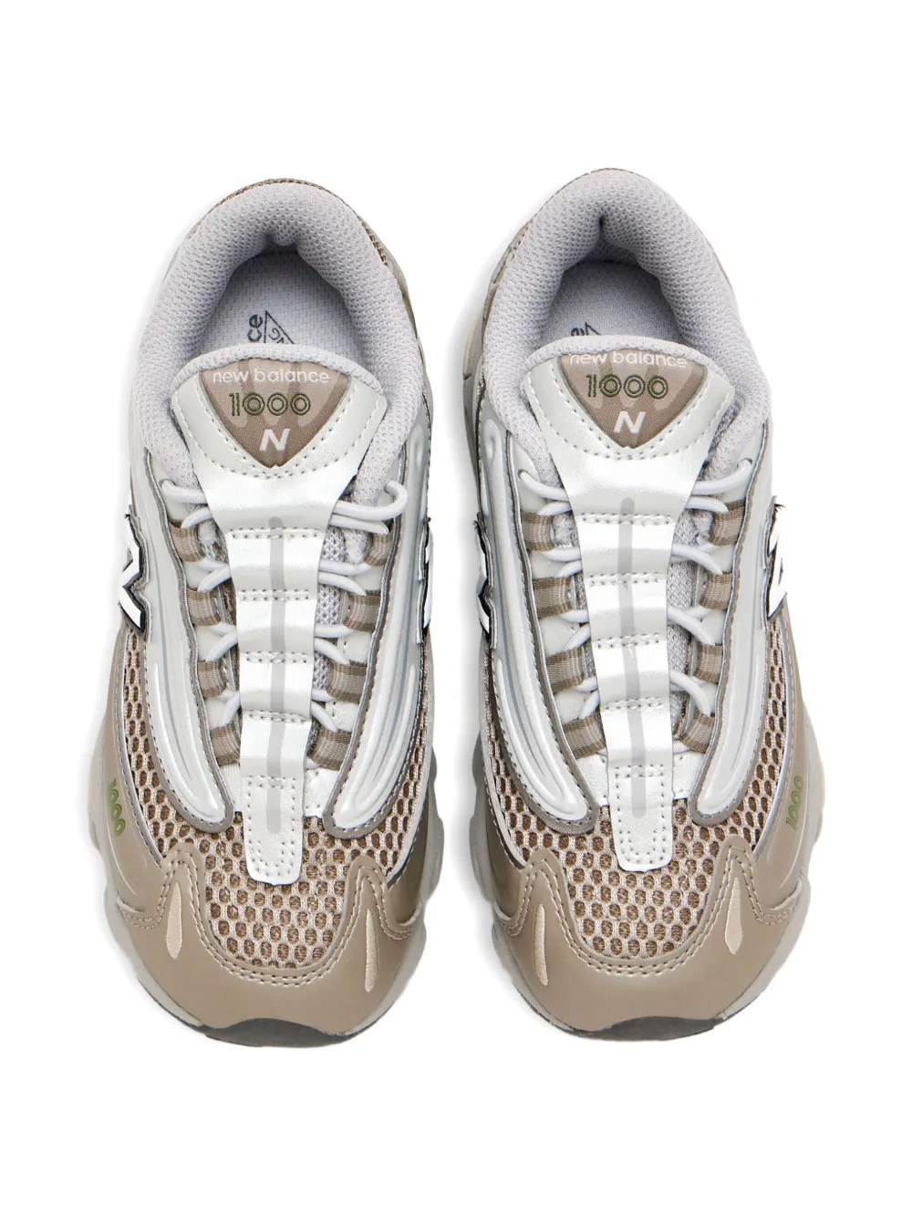 New Balance Kids 1000 logo-detail sneakers Brown