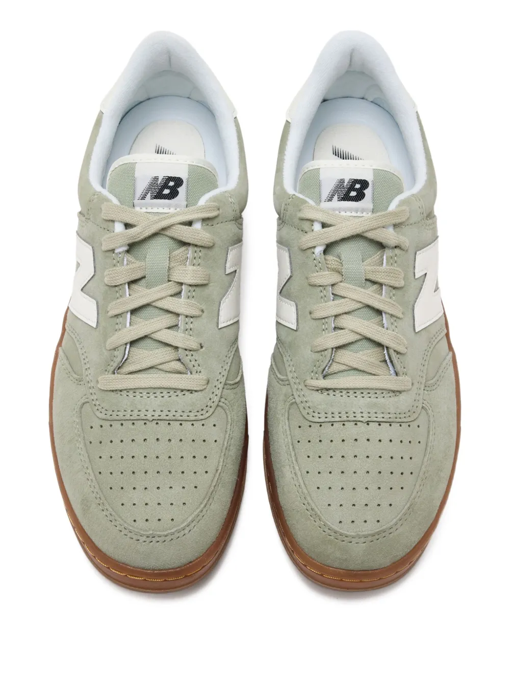 New Balance T500 suede leather sneakers Green