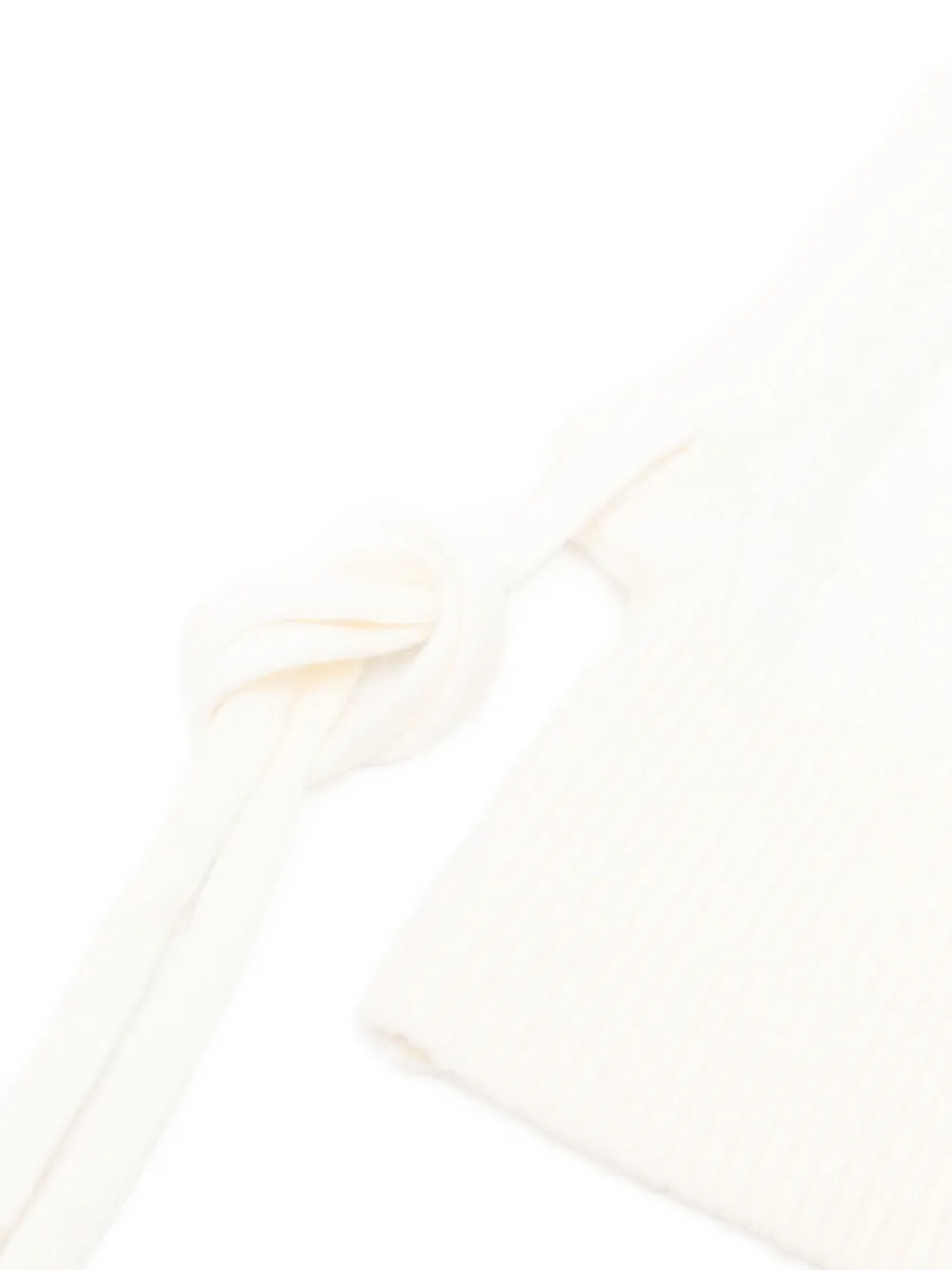Polo Ralph Lauren Ribbed-knit Tie Balaclava In White