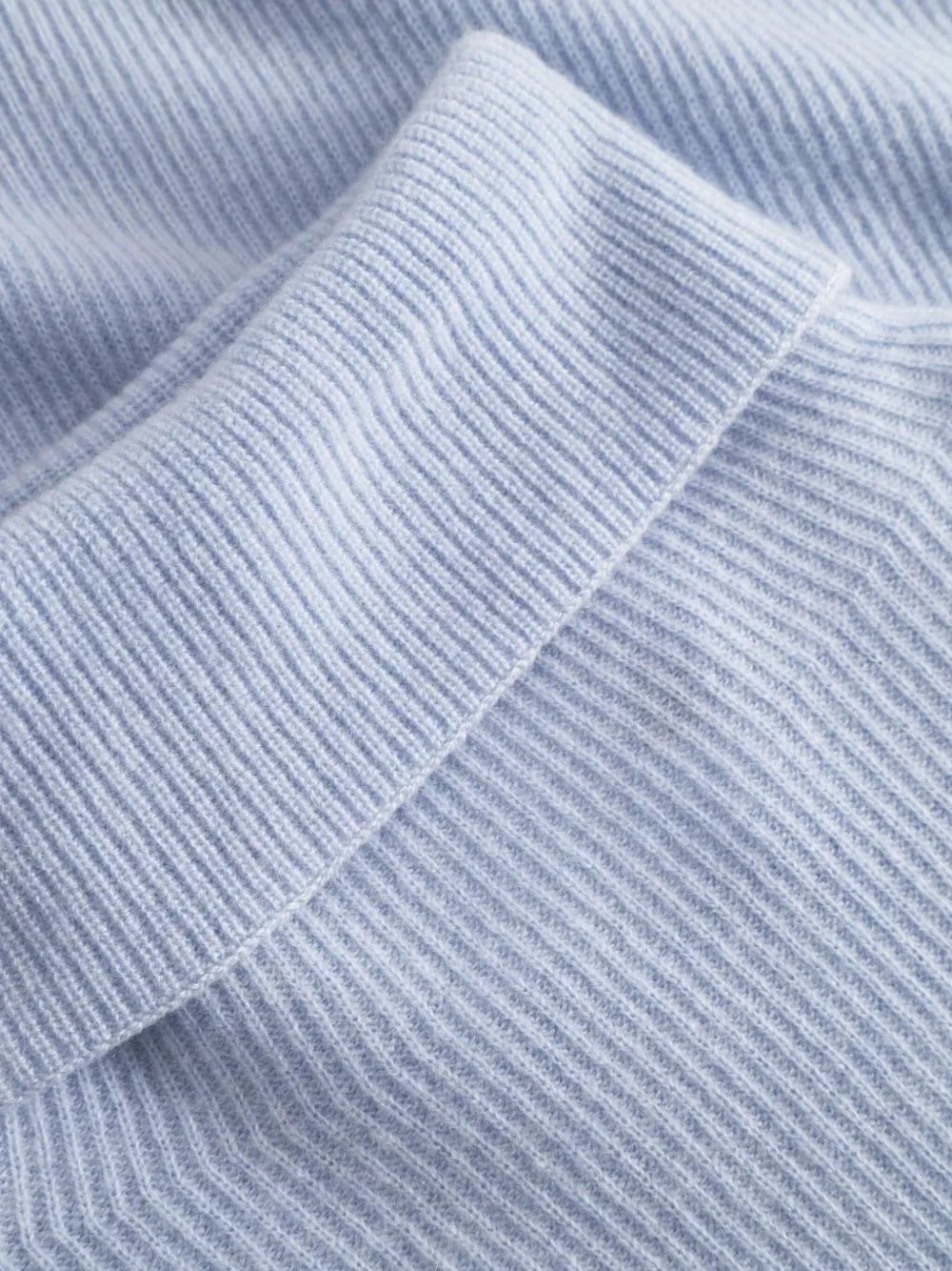 Mark Kenly Domino Tan Krystal Ribbed Turtleneck Cashmere Sweater In Blue