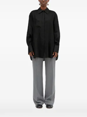 daniela gregis ブラウス Daniela Gregis クロップドスリーブ ブラウス | ブラック | FARFETCH JP