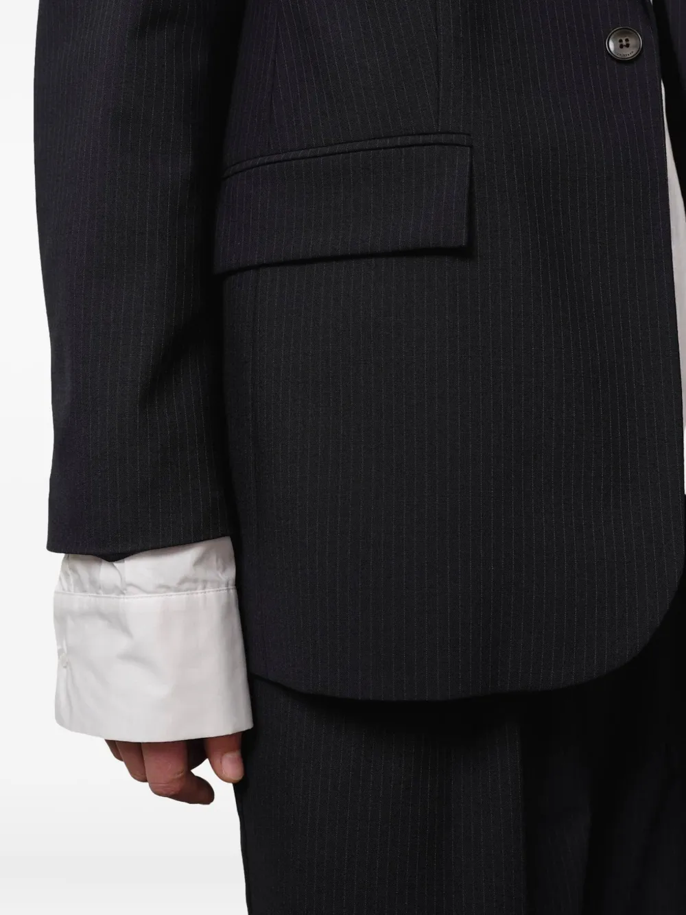 Herskind Pinstripe Single-breasted Blazer In Black