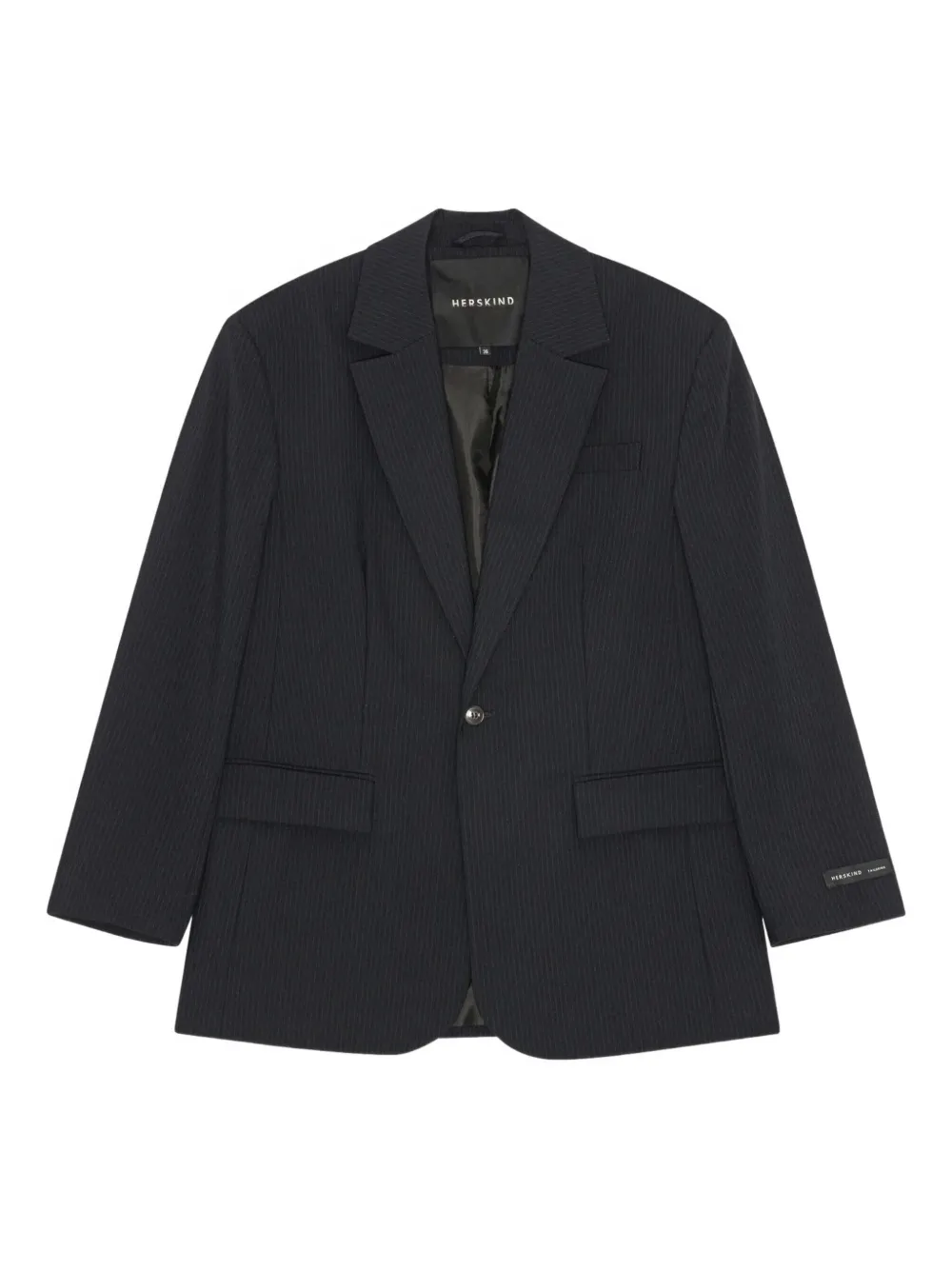 HERSKIND pinstripe single-breasted blazer | Blue | Image 1