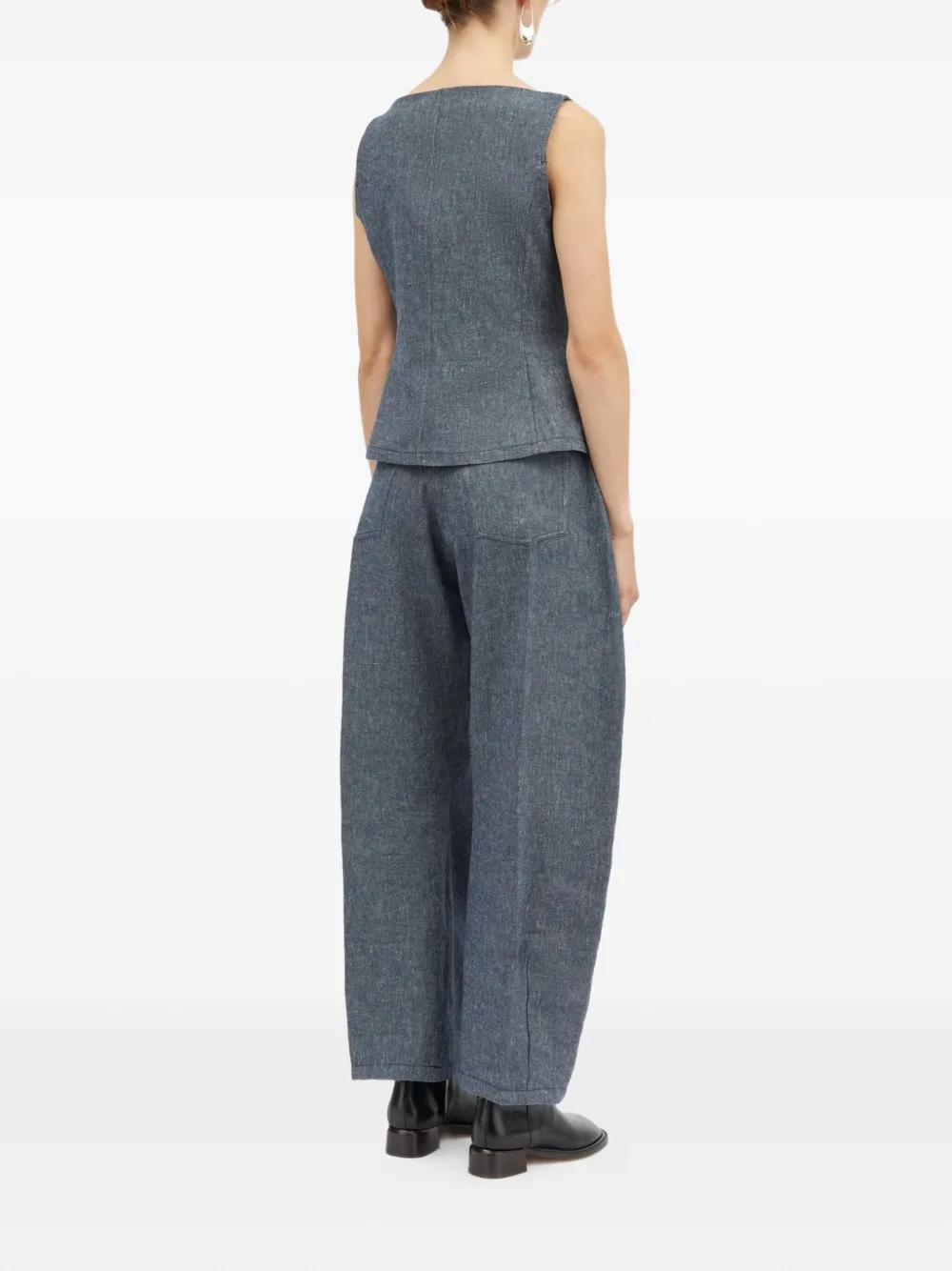 Pella Button-Fastening Wide-Leg Trousers