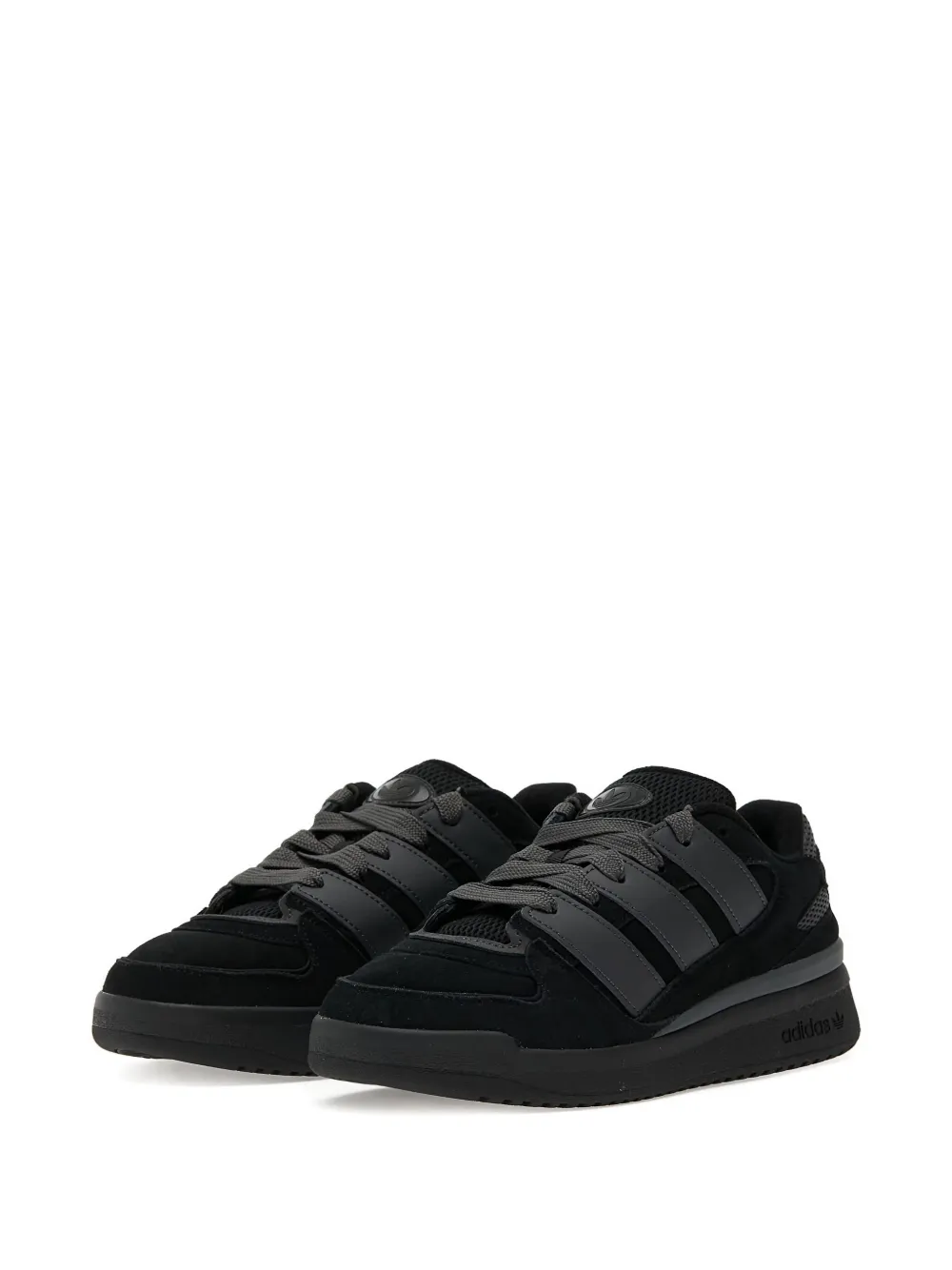 adidas Forum 2000 three-stripe suede sneakers Black