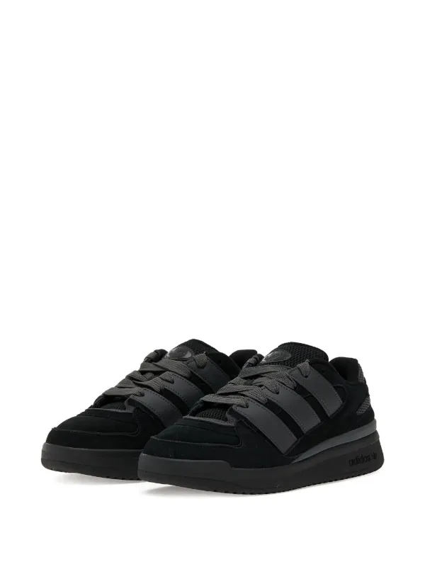 Adidas Forum 2000 three-stripe Suede Sneakers | Black | FARFETCH