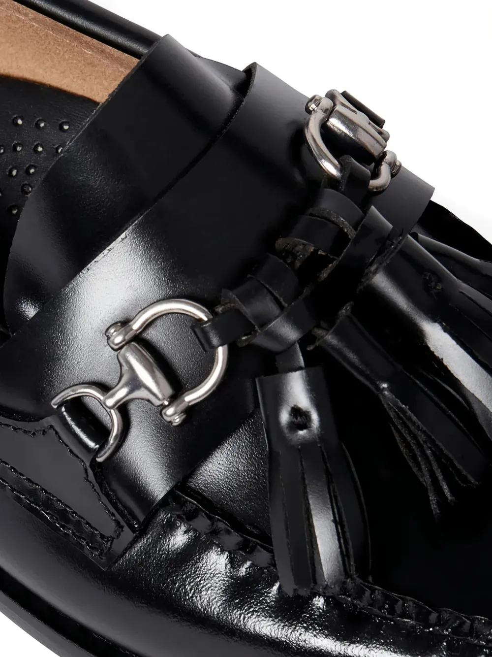 G.h. Bass & Co. Tassels Horsebit Loafers In Black
