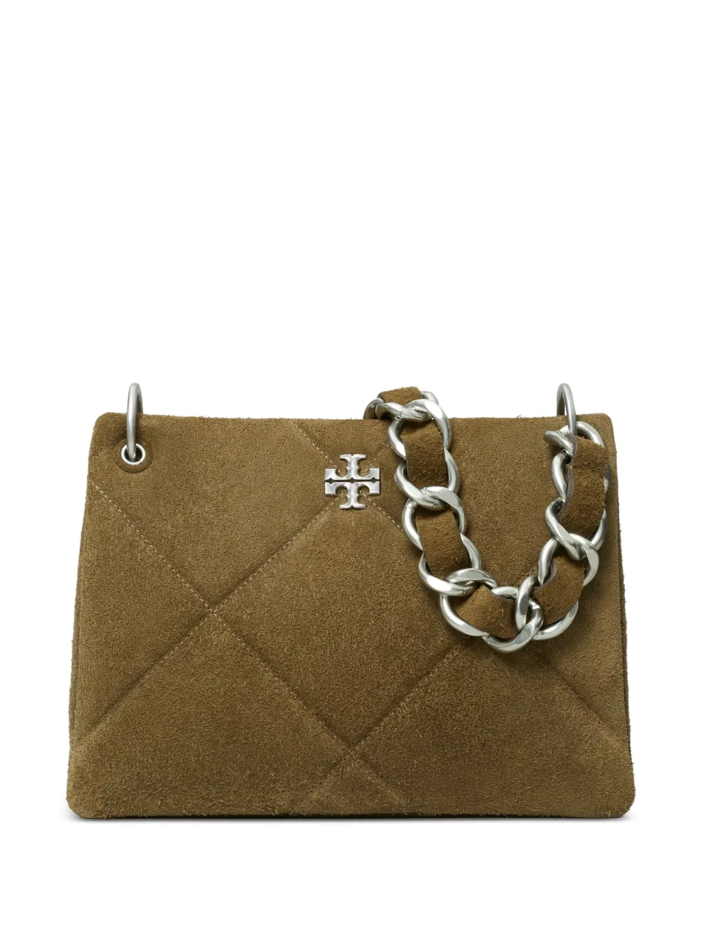Tory Burch Kleine Kira gewatteerde schoudertas met ketting Bruin