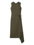 Tory Burch wrap asymmetrical midi dress - Green