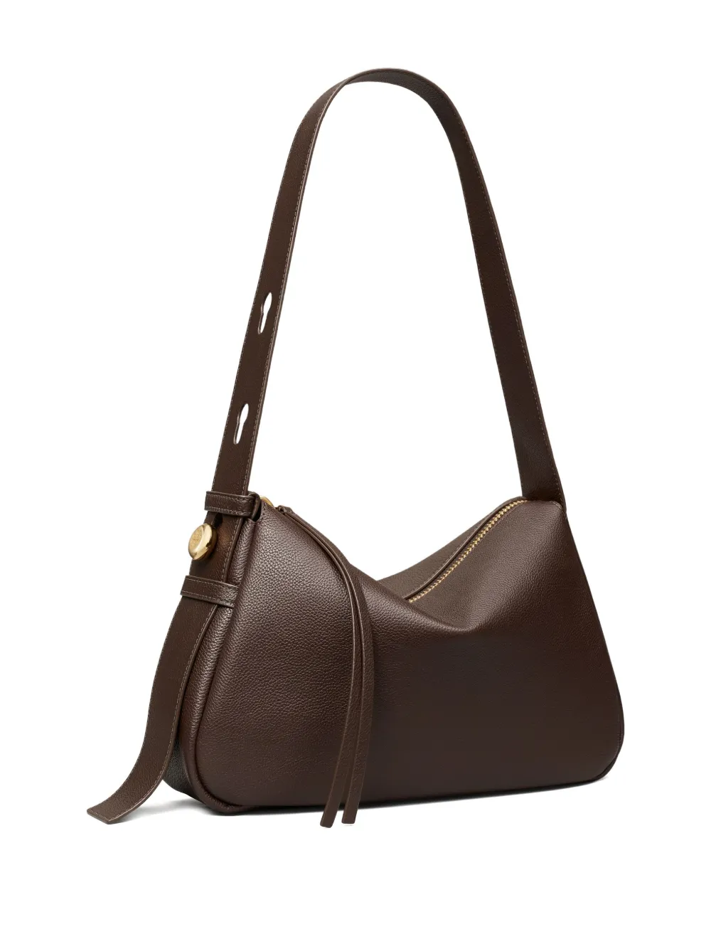 Tory Burch Schoudertas met klep en ritssluiting - Bruin