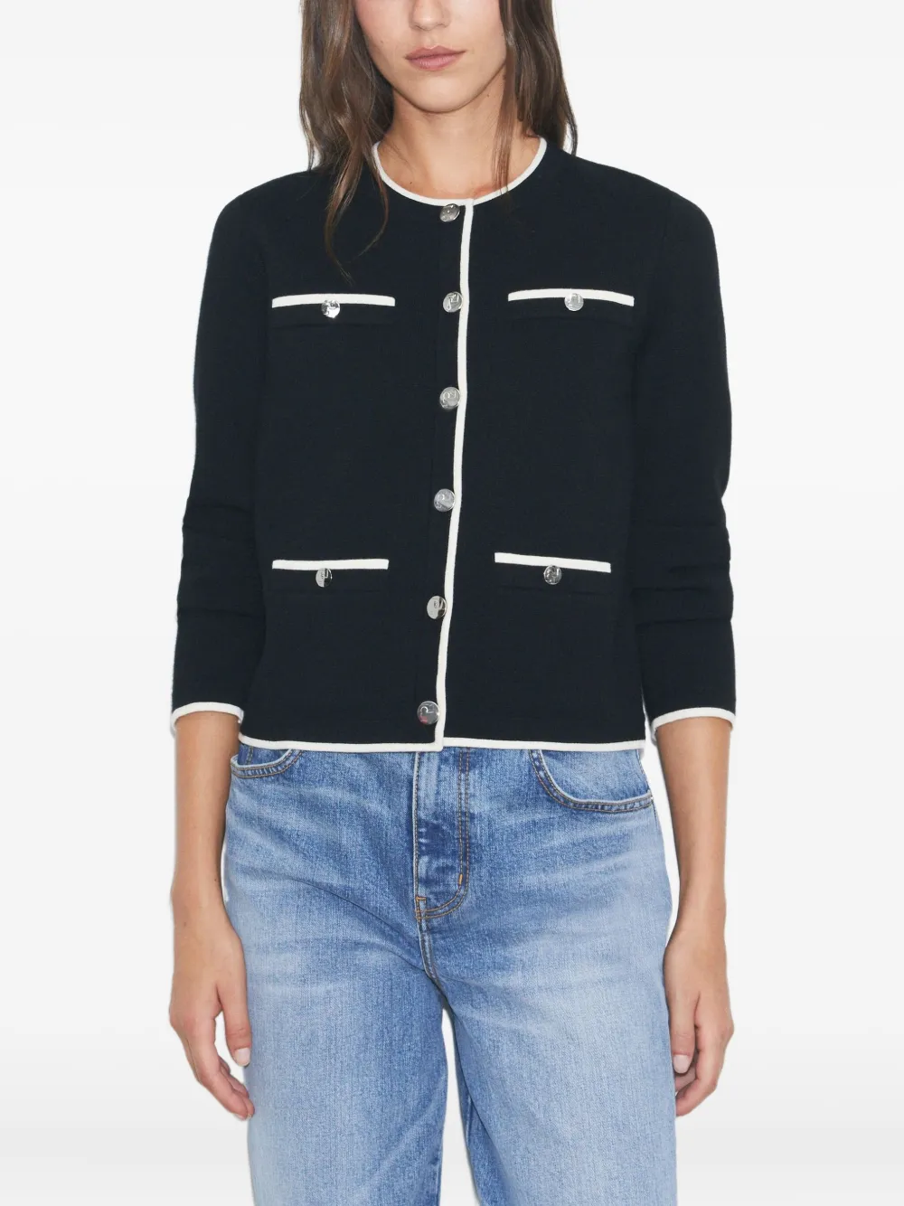 Tory Burch Kendra vest met knopen Blauw