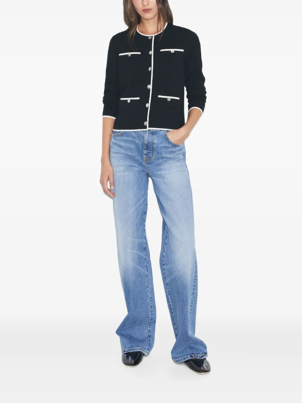 Tory Burch Kendra vest met knopen Blauw