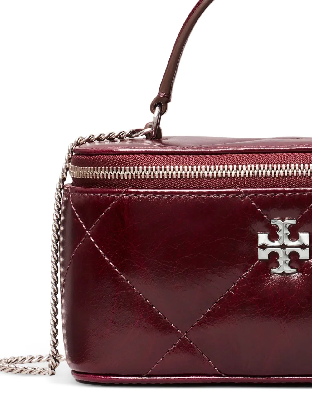 Tory Burch Kira gewatteerde tas met handgreep Rood
