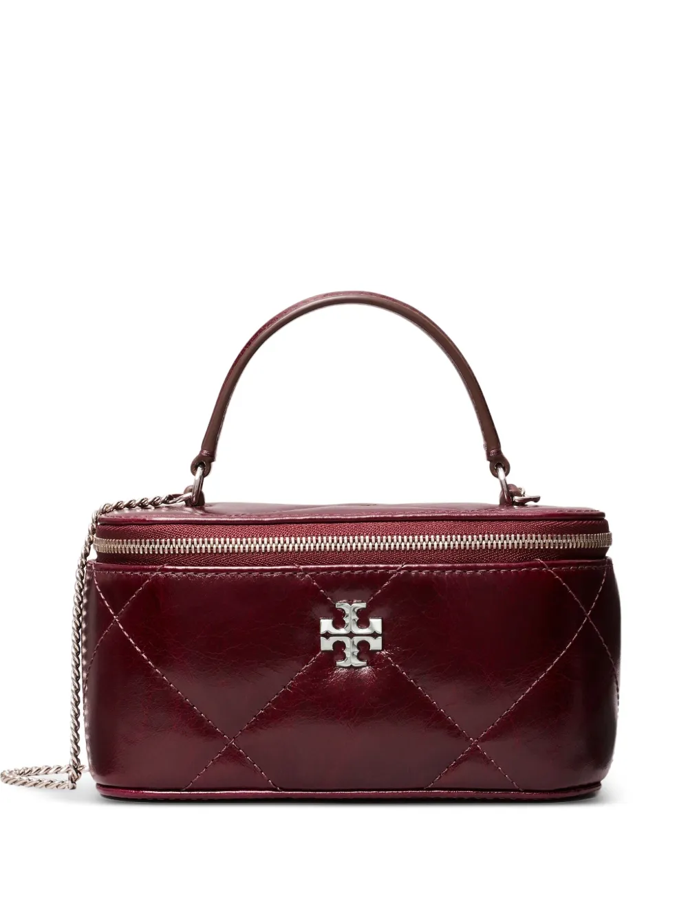 Tory Burch Kira gewatteerde tas met handgreep Rood