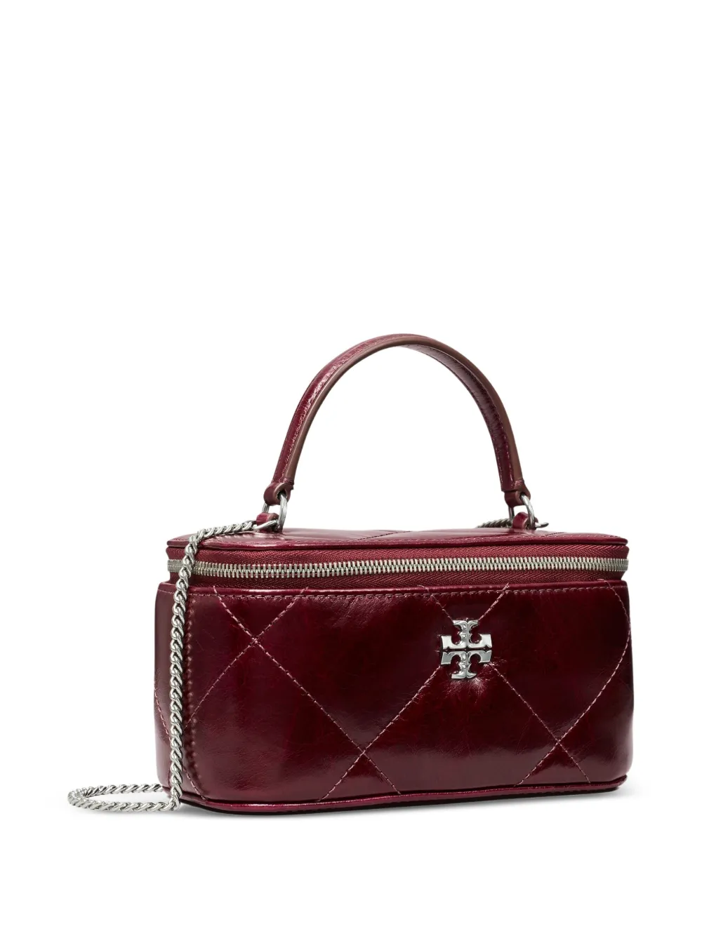 Tory Burch Kira gewatteerde tas met handgreep Rood